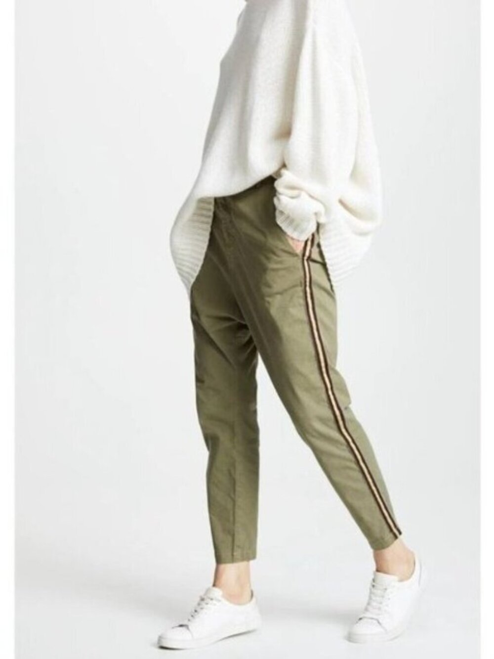 Nili Lotan Paris Pants in Green Size 4 Side Stripe